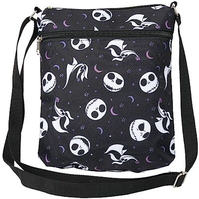 Disney kvinnor crossbody väska Nightmare Before Christmas Jack Skellington AOP sling, Svart Disney kvinnor crossbody väska Nightmare Before Christmas Jack Skellington AOP sling, Svart