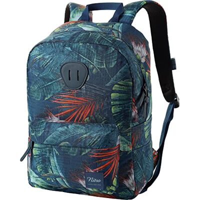 NITRO Urban Classic, Old School Daypack med vadderat laptopfack, urban streetpack, vardagsryggsäck, skolryggsäck, skolväska, 20 l, döda blommor, tropisk, 20 Lang, Ryggsäck NITRO Urban Classic, Old School Daypack med vadderat laptopfack, urban streetpack, vardagsryggsäck, skolryggsäck, skolväska, 20 l, döda blommor, tropisk, 20 Lang, Ryggsäck