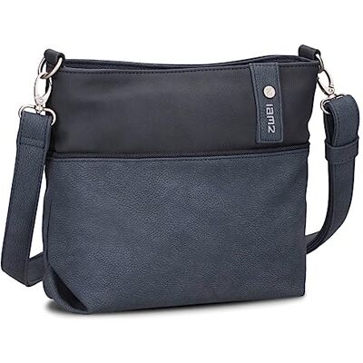 Zwei Två damaxelväskor JANA J8 crossbody bag 3 liter tvåfärgad handväska i kanvasstil, mjukt konstläder, perfekt för vardagen, inkl. 2 avtagbara axelband kort och lång Zwei Två damaxelväskor JANA J8 crossbody bag 3 liter tvåfärgad handväska i kanvasstil, mjukt konstläder, perfekt för vardagen, inkl. 2 avtagbara axelband kort och lång
