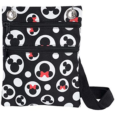 Disney Passport Crossbody Bag Musse & Minnie Icon Print Travel Svart, Flerfärgad Disney Passport Crossbody Bag Musse & Minnie Icon Print Travel Svart, Flerfärgad