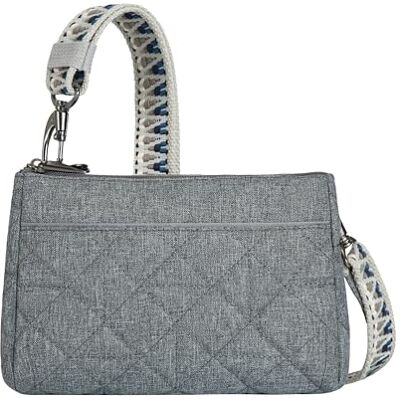 Travelon Unisex Boho Stöldskydd Kuvertväska Crossbody, Grå Heather, Grå ljung Travelon Unisex Boho Stöldskydd Kuvertväska Crossbody, Grå Heather, Grå ljung