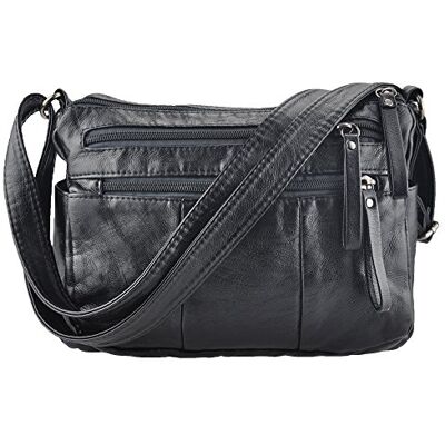 VOLGANIK ROCK Handväska för kvinnor, mjukt PU-läder, axelväska för damer, crossbody-väska, lätt, Medium VOLGANIK ROCK Handväska för kvinnor, mjukt PU-läder, axelväska för damer, crossbody-väska, lätt, Medium