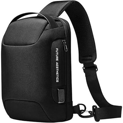 BANGE Sling Bag, Men's Chest Bag Waterproof Shoulder bags Casual Crossbody Sling Backpack with USB Charging Port for Men and Women… BANGE Sling Bag, Men's Chest Bag Waterproof Shoulder bags Casual Crossbody Sling Backpack with USB Charging Port for Men and Women…