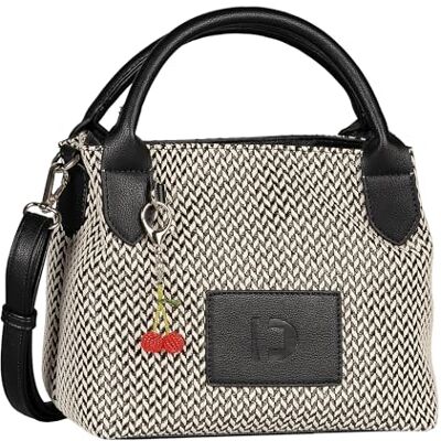 TOM TAILOR Denim Lucien dam axelväska crossbody bag medelstor, svart, Medium TOM TAILOR Denim Lucien dam axelväska crossbody bag medelstor, svart, Medium