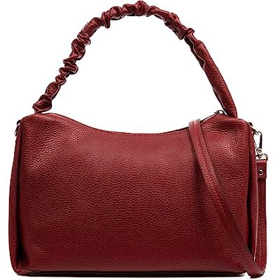 FIRENZE ARTEGIANI . Amatrice axelväska kvinna. äkta läder Dollaro. 30x11x20 cm. Färg: Bordeaux, Bordeaux, Utility FIRENZE ARTEGIANI . Amatrice axelväska kvinna. äkta läder Dollaro. 30x11x20 cm. Färg: Bordeaux, Bordeaux, Utility