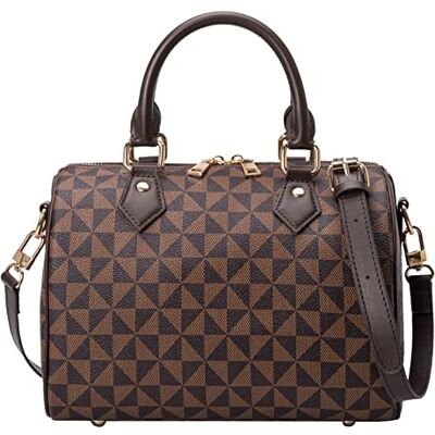 Lacel Urwebin väskor med topphandtag för kvinnor snygg designer crossbody handväska stor söt skolväska handväska, Brun, Samtida Lacel Urwebin väskor med topphandtag för kvinnor snygg designer crossbody handväska stor söt skolväska handväska, Brun, Samtida