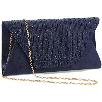 Mihawk Dam kristall kväll kuvertväska bröllop damväska brud bal handväska fest väska, S4-navy Blue en storlek Mihawk Dam kristall kväll kuvertväska bröllop damväska brud bal handväska fest väska, S4-navy Blue en storlek