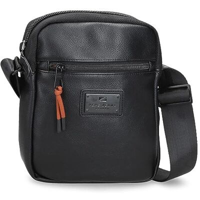 Pepe Jeans Egham budväska Svart 17x22x6 cms Polyester, Svart, Talla única, Axelväska Pepe Jeans Egham budväska Svart 17x22x6 cms Polyester, Svart, Talla única, Axelväska