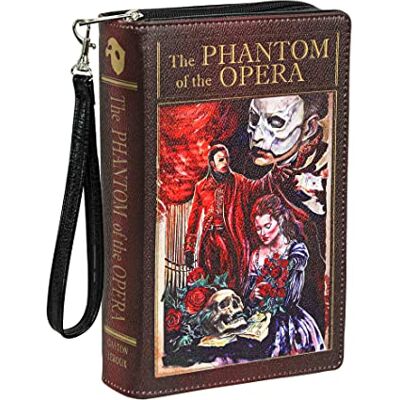Things2Die4 Vinylfantom på operan bok handväska nyhet kuvertväska crossbody väska, Flerfärgade, 9.25 Inch Things2Die4 Vinylfantom på operan bok handväska nyhet kuvertväska crossbody väska, Flerfärgade, 9.25 Inch