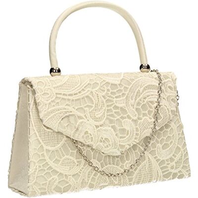 SwankySwans kvinnors Jena Clutch, Benvit (elfenben), 6.5x16x24 cm (W x H x L) SwankySwans kvinnors Jena Clutch, Benvit (elfenben), 6.5x16x24 cm (W x H x L)