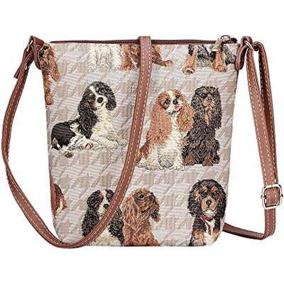 Signare tapisseri-väska för damer, liten handväska, pass-väska, mini-handväska, Kavalier König Charles Spaniel Einheitsgröße Signare tapisseri-väska för damer, liten handväska, pass-väska, mini-handväska, Kavalier König Charles Spaniel Einheitsgröße