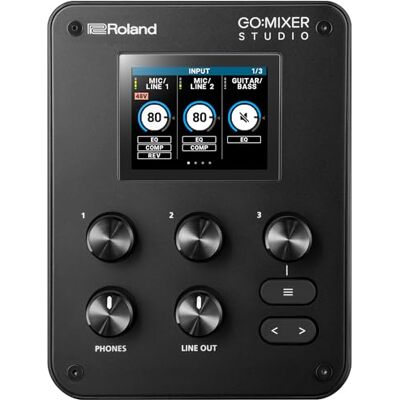 Roland GO:MIXER STUDIO Bärbar flerkanalsmixer och ljudgränssnitt Perfekt för innehållsskapare och musiker Ljudkvalitet i studioklass Inbyggda effekter Utökade I/O-funktioner Roland GO:MIXER STUDIO Bärbar flerkanalsmixer och ljudgränssnitt Perfekt för innehållsskapare och musiker Ljudkvalitet i studioklass Inbyggda effekter Utökade I/O-funktioner