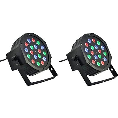 tempo di saldi 2 x 18 Watt RGB strålkastare sensorljud 18 LED discolampa flerfärgad tempo di saldi 2 x 18 Watt RGB strålkastare sensorljud 18 LED discolampa flerfärgad