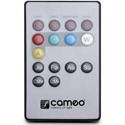 Cameo Light CLPFLAT1REMOTE infraröd fjärrkontroll för Flat PAR CAN strålkastare Cameo Light CLPFLAT1REMOTE infraröd fjärrkontroll för Flat PAR CAN strålkastare