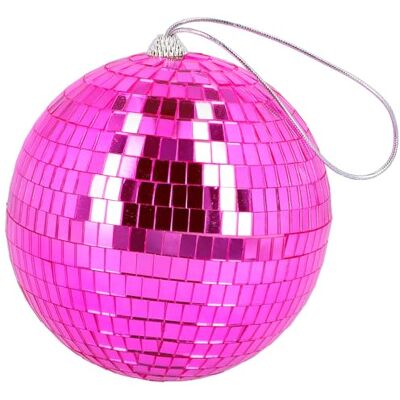 Boland Bländande Fuschia Disco Ball 15 cm perfekt för 70/80-talets retrofester, födelsedagar och fester Boland Bländande Fuschia Disco Ball 15 cm perfekt för 70/80-talets retrofester, födelsedagar och fester