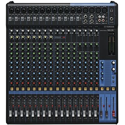 Yamaha MG20 Mixer Kompakt ljudmixer med tjugo ingångskanaler och D-PRE mikrofonförstärkare, i svart Yamaha MG20 Mixer Kompakt ljudmixer med tjugo ingångskanaler och D-PRE mikrofonförstärkare, i svart