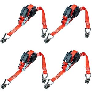 PETEX - 4 Spännband 5m x 25mm, 350/700 daN, Röd, Dubbla krok PETEX - 4 Spännband 5m x 25mm, 350/700 daN, Röd, Dubbla krok