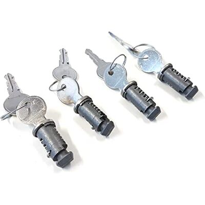 Volkswagen 6Q0071734 Låssats lås nyckel basstöd takräcke hållare, 4 stycken Volkswagen 6Q0071734 Låssats lås nyckel basstöd takräcke hållare, 4 stycken