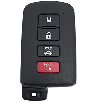 Horande Smart ersättningsnyckelbricka fodral passar för 2019 2018 2017 Toyota Highlander Avalon Camry Corolla RAV4 nyckelskal (svart) Horande Smart ersättningsnyckelbricka fodral passar för 2019 2018 2017 Toyota Highlander Avalon Camry Corolla RAV4 nyckelskal (svart)