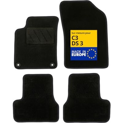 DBS Bilmattor specialtillverkade för C3/DS3 (2009–2019) med monteringsklämmor halkfria bilgolvmattor Galaxy-matta 4 stycken DBS Bilmattor specialtillverkade för C3/DS3 (2009–2019) med monteringsklämmor halkfria bilgolvmattor Galaxy-matta 4 stycken