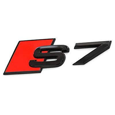 Audi 4K8071804 bokstäver S7 Tuning Exclusive Black Edition logotyp emblem modellbokstäver svart/röd Audi 4K8071804 bokstäver S7 Tuning Exclusive Black Edition logotyp emblem modellbokstäver svart/röd
