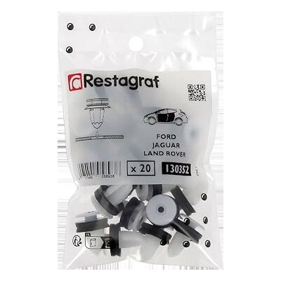 Restagraf Panelklämma Kompatibel med Ford, Jaguar, Land Rover Ref. 130352 påse med 20 st Restagraf Panelklämma Kompatibel med Ford, Jaguar, Land Rover Ref. 130352 påse med 20 st