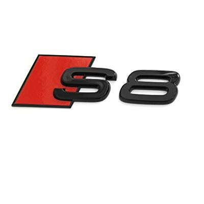 Audi 4N0071804 bokstäver S8 svart/röd tuning exklusiv svart utgåva emblem Audi 4N0071804 bokstäver S8 svart/röd tuning exklusiv svart utgåva emblem