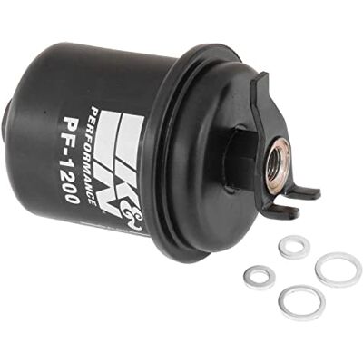 K&N Bensinbränslefilter: högpresterande bränslefilter, premium motorskydd, kompatibel med 1988-2004 Honda/Acura bränsleinsprutade bensinmotorer, PF-1200 K&N Bensinbränslefilter: högpresterande bränslefilter, premium motorskydd, kompatibel med 1988-2004 Honda/Acura bränsleinsprutade bensinmotorer, PF-1200