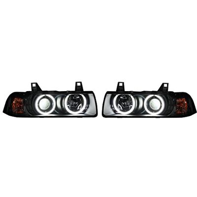 Eagle Projektor strålkastare LHD Angel Eyes CCFL svart E36 coupe Cabrio 90-99 Eagle Projektor strålkastare LHD Angel Eyes CCFL svart E36 coupe Cabrio 90-99