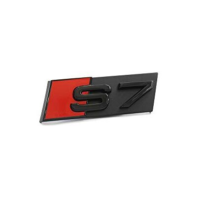 Audi 4K8071805 bokstäver S7 svart/röd tuning exklusiv kylargrill klämma svart utgåva emblem Audi 4K8071805 bokstäver S7 svart/röd tuning exklusiv kylargrill klämma svart utgåva emblem