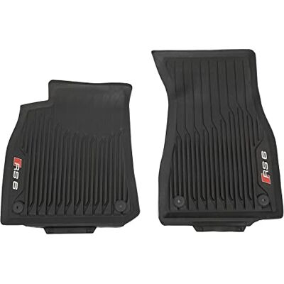 Audi 4K1061501A041 gummigolvmattor fram 2 x gummimattor premium allvädersmattor, med RS6-bokstäver Audi 4K1061501A041 gummigolvmattor fram 2 x gummimattor premium allvädersmattor, med RS6-bokstäver