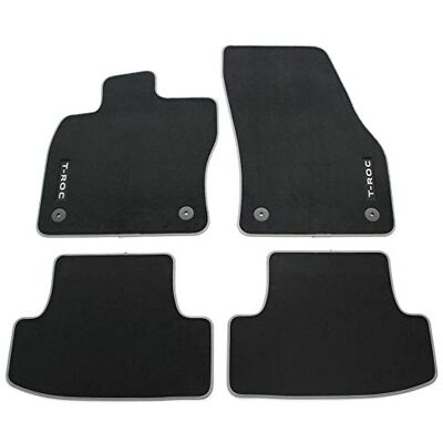 Volkswagen 2GC061270WGK textilmattor premium velour dörrmattor 4 x tygmattor, för VW T-Roc Cabrio Volkswagen 2GC061270WGK textilmattor premium velour dörrmattor 4 x tygmattor, för VW T-Roc Cabrio
