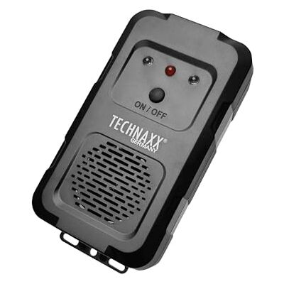Technaxx Ultraljudsskrämma mot mård och gnagare TX-368 med LED-blixt, 12–24 kHz frekvens, 20 m² räckvidd, batteri eller 12V-ström, skadedjursavvisare för bil, vind, carport och förråd Technaxx Ultraljudsskrämma mot mård och gnagare TX-368 med LED-blixt, 12–24 kHz frekvens, 20 m² räckvidd, batteri eller 12V-ström, skadedjursavvisare för bil, vind, carport och förråd