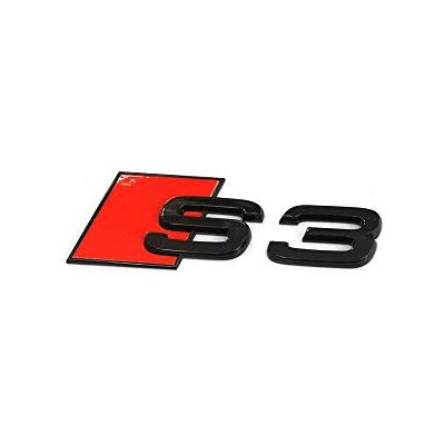 Audi 8Y0071804 bokstäver S3 svart Tuning Exclusive Black Edition emblem Audi 8Y0071804 bokstäver S3 svart Tuning Exclusive Black Edition emblem