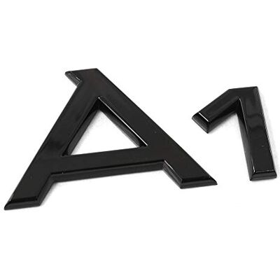 Audi 82A071803 bokstäver A1 logotyp svart Tuning Exclusive Black Edition emblem självhäftande Audi 82A071803 bokstäver A1 logotyp svart Tuning Exclusive Black Edition emblem självhäftande