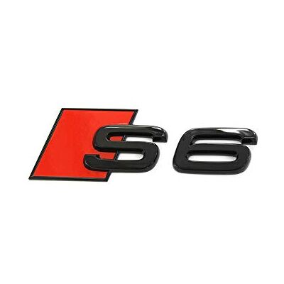 Audi 4K0071804 text S6 svart/röd Tuning Black Edition emblem Audi 4K0071804 text S6 svart/röd Tuning Black Edition emblem