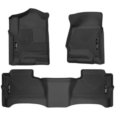 Husky Liners Weatherbeater Floor Mats Fits 2014-2018 Chevrolet Silverado & GMC Sierra 1500 Crew Cab; 15-19 Silverado/Sierra 2500/3500 Crew Cab (Footwell Cvg) Front & 2nd Row, 3-pc Black 98231 Husky Liners Weatherbeater Floor Mats Fits 2014-2018 Chevrolet Silverado & GMC Sierra 1500 Crew Cab; 15-19 Silverado/Sierra 2500/3500 Crew Cab (Footwell Cvg) Front & 2nd Row, 3-pc Black 98231