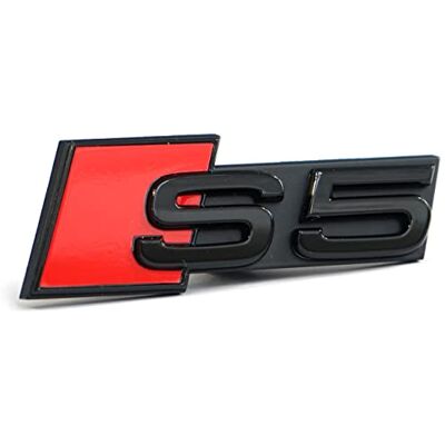 Audi 8W6071805 bokstäver klipp S5 bokstäver tuning kylargrill svart utgåva emblem, svart/röd Audi 8W6071805 bokstäver klipp S5 bokstäver tuning kylargrill svart utgåva emblem, svart/röd