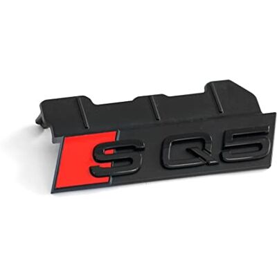 Audi 80A071805 bokstäver SQ5 clip plack hållare kylargrill Black Edition emblem, svart/röd Audi 80A071805 bokstäver SQ5 clip plack hållare kylargrill Black Edition emblem, svart/röd