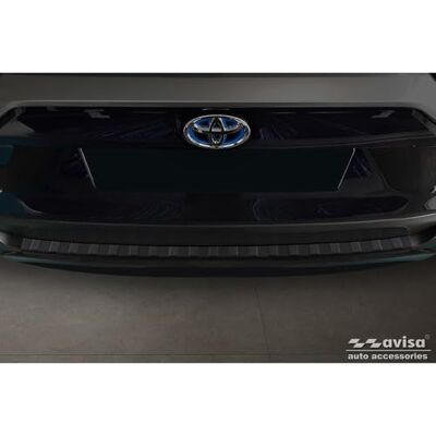 Avisa Matt svart rostfritt stål bakre stötskydd kompatibelt med Toyota RAV4 (5:e gen.) 2018- & Suzuki Across 2020- "Ribs Avisa Matt svart rostfritt stål bakre stötskydd kompatibelt med Toyota RAV4 (5:e gen.) 2018- & Suzuki Across 2020- "Ribs
