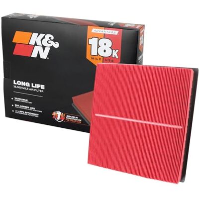 K&N Engine Air Filter: Long Life 18,000 Mile Replacement Air Filter: Compatible with 2010-2019 Jeep/Dodge SUV V6/V8 (Grand Cherokee, Durango), KNA-2457 K&N Engine Air Filter: Long Life 18,000 Mile Replacement Air Filter: Compatible with 2010-2019 Jeep/Dodge SUV V6/V8 (Grand Cherokee, Durango), KNA-2457