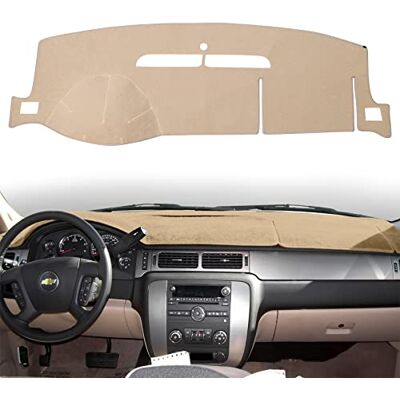 HanLanKa Instrumentskydd instrumentbräda matta kompatibel med 2007–2014 Chevy Chevrolet Tahoe Suburban, 2007–13 Chevy Avalanche Silverado 1500 2500 3500 LTZ/GMC Sierra SLT Denali, 2007–14 GMC Yukon XL HanLanKa Instrumentskydd instrumentbräda matta kompatibel med 2007–2014 Chevy Chevrolet Tahoe Suburban, 2007–13 Chevy Avalanche Silverado 1500 2500 3500 LTZ/GMC Sierra SLT Denali, 2007–14 GMC Yukon XL