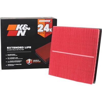 K&N Engine Air Filter: Extended Life 24,000 Mile Replacement Air Filter: Compatible with 2010-2019 Jeep/Dodge SUV V6/V8 (Grand Cherokee, Durango), KNX-2457 K&N Engine Air Filter: Extended Life 24,000 Mile Replacement Air Filter: Compatible with 2010-2019 Jeep/Dodge SUV V6/V8 (Grand Cherokee, Durango), KNX-2457