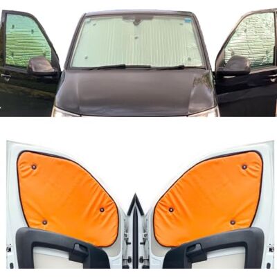 Covprotec Fönsterpersiennsats som passar Renault Kangoo (2007-datum) främre set + utskärning. Vändbar, termisk Covprotec Fönsterpersiennsats som passar Renault Kangoo (2007-datum) främre set + utskärning. Vändbar, termisk