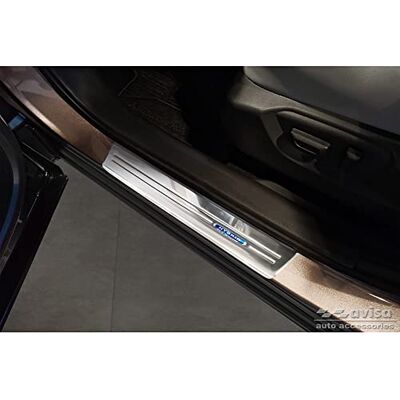 Avisa Inox dörrskydd kompatibel med Mitsubishi Eclipse Cross PHEV 2021 – "Hybrid" – 4 stycken Avisa Inox dörrskydd kompatibel med Mitsubishi Eclipse Cross PHEV 2021 – "Hybrid" – 4 stycken
