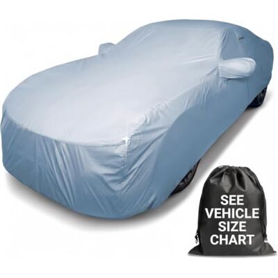 iCarCover 30-lagers premium bilöverdrag vattentätt allvädersregn snö UV sol hagelskydd för bilar, biltillbehör fullt exteriör inomhus utomhusskydd, passar för sedan (18-180 cm) iCarCover 30-lagers premium bilöverdrag vattentätt allvädersregn snö UV sol hagelskydd för bilar, biltillbehör fullt exteriör inomhus utomhusskydd, passar för sedan (18-180 cm)