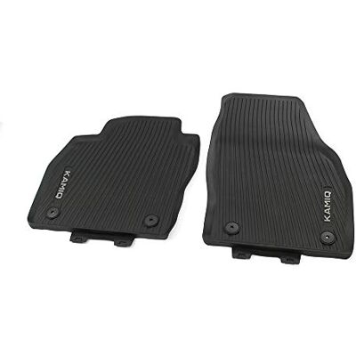 Skoda 658061502 allvädersgolvmattor 2 x gummimattor fram gummigolvmattor svart, med Kamiq bokstäver Skoda 658061502 allvädersgolvmattor 2 x gummimattor fram gummigolvmattor svart, med Kamiq bokstäver