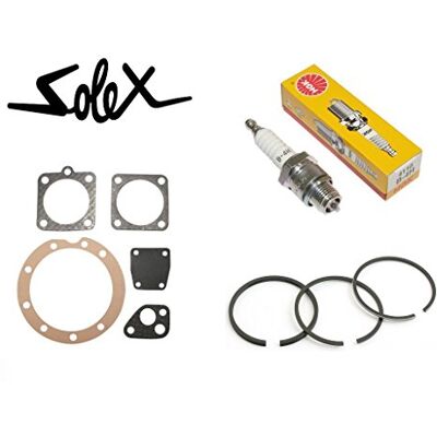 cyclingcolors Solex 2200 3300 3800 5000 reparationssats: Tätningssats tändstift kolvringar Velosolex tätning cyclingcolors Solex 2200 3300 3800 5000 reparationssats: Tätningssats tändstift kolvringar Velosolex tätning