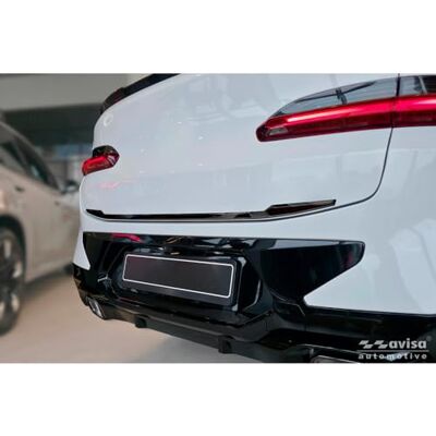 Avisa svart krom rostfritt stål trimlist för bakluckan kompatibel med BMW X4 II (G02) M-Sport Facelift 2021– Avisa svart krom rostfritt stål trimlist för bakluckan kompatibel med BMW X4 II (G02) M-Sport Facelift 2021–