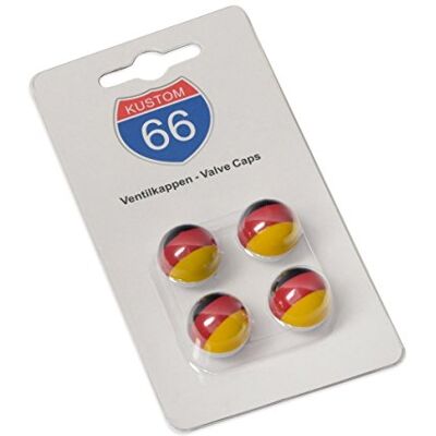 KUSTOM66 Set med 4 ventillock "Tyskland flagga KUSTOM66 Set med 4 ventillock "Tyskland flagga